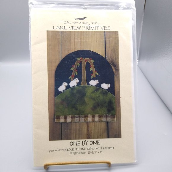 UNCUT Vintage Needle Felting Sewing Patterns, One by One 195, Lake View - Picture 2 of 3